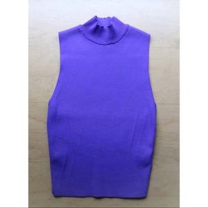 ⚬ zara purple sleeveless crop top | MD